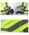 Adjustable reflective harness for a running bike - yellow