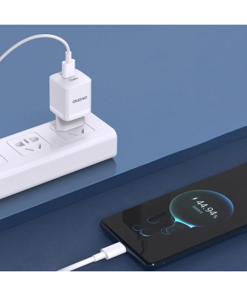 Wall charger GaN 33W PPS USB C/USB Dudao A13Pro - white