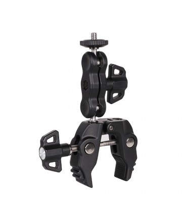 Phone and sports camera holder with clamp