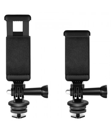 Phone/Sports Camera Holder with Adapter - Black