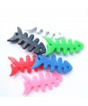 Fish-shaped headphone cable wrap - white