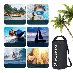 Wozinsky WWK-20 waterproof bag for sup kayak 20l - black