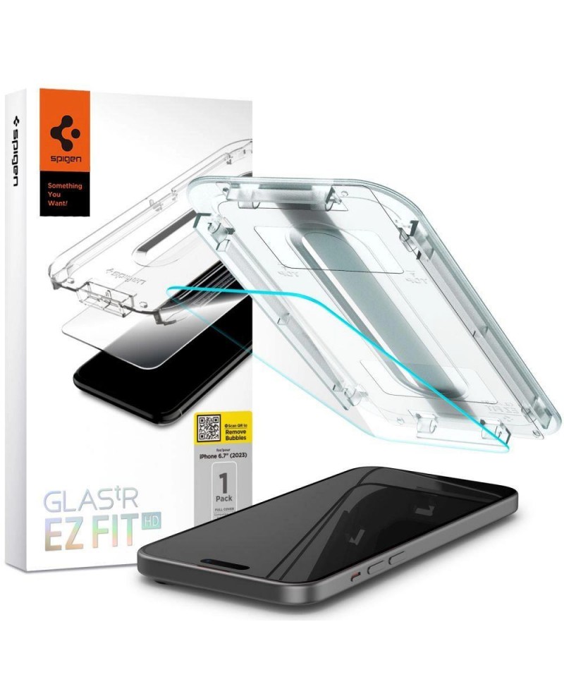 Spigen Glas.tR EZ Fit Tempered Glass for iPhone 15 Plus / 16 Plus