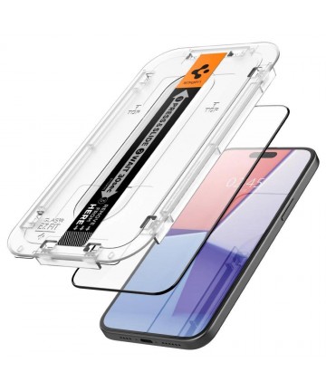 Spigen Glas.tR EZ Fit FC Tempered Glass for iPhone 15 Plus - Black