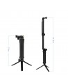 3 in 1 Monopod Tripod with Selfie Stick for GoPro - Black