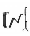 3 in 1 Monopod Tripod with Selfie Stick for GoPro - Black