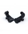 Adjustable harness for a sports camera with a rotating tripod and a phone stand