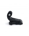 Adjustable harness for a sports camera with a rotating tripod and a phone stand
