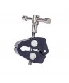 Clamping bracket for mounting accessories with 1/4 and 3/8 inch screw