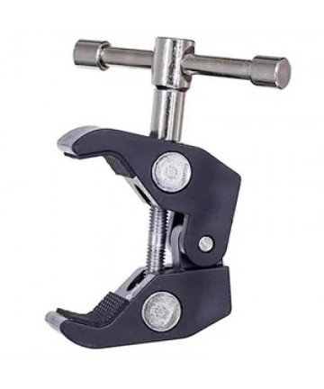 Clamping bracket for mounting accessories with 1/4 and 3/8 inch screw
