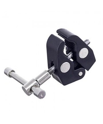 Clamping bracket for mounting accessories with 1/4 and 3/8 inch screw