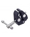 Clamping bracket for mounting accessories with 1/4 and 3/8 inch screw