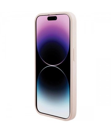 Karl Lagerfeld Quilted K Pattern case for iPhone 15 Pro Max - pink