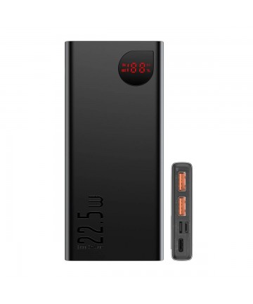 Baseus Adaman Metal Power Bank with Fast Charging 10000mAh 22.5W (Overseas Edition 2021) Black
