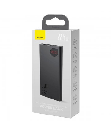 Baseus Adaman Metal Power Bank with Fast Charging 10000mAh 22.5W (Overseas Edition 2021) Black