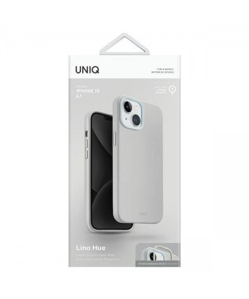Uniq Lino Hue Magclick Charging case for iPhone 15 - light gray