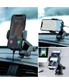 Joyroom car phone holder with telescopic extendable arm for dashboard and windshield black (JR-ZS259)