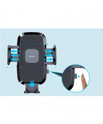 Joyroom car phone holder with telescopic extendable arm for dashboard and windshield black (JR-ZS259)