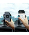 Joyroom car phone holder with telescopic extendable arm for dashboard and windshield black (JR-ZS259)