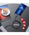 Acefast C4-01 Lightning - USB-C PD cable 30W 3A 480Mb/s 1.8m - black