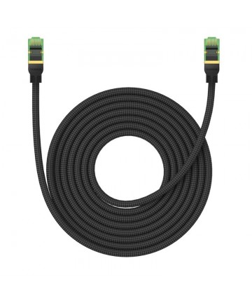 Baseus fast RJ45 cat. network cable. 8 40Gbps 8m braided black