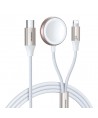 Joyroom 2 in 1 Lightning cable and inductive charger for Apple Watch 1.5m white (S-IW012)