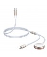 Joyroom 2 in 1 Lightning cable and inductive charger for Apple Watch 1.5m white (S-IW012)