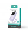 Joyroom JR-PBC06 mini power bank with built-in USB-C / Lightning cables 30W 10000mAh - purple