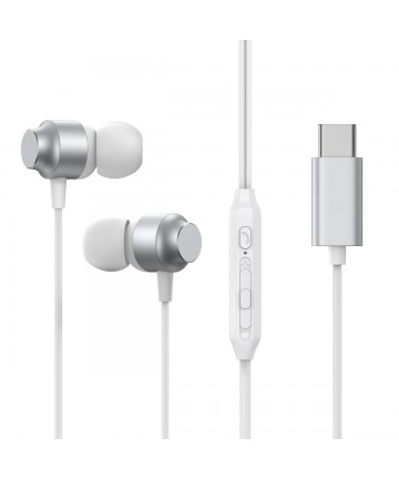 Joyroom JR-EC06 USB-C in-ear headphones - silver