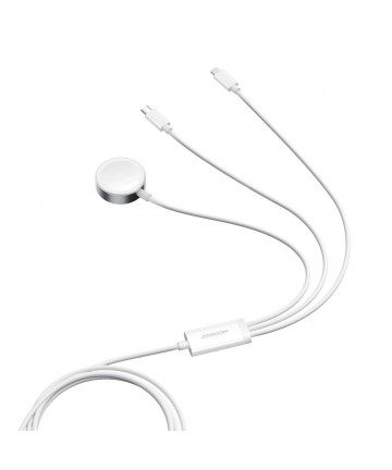 Joyroom S-IW008 3-in-1 cable magnetic charger USB-A - Lightning/USB-C 1.2m - white