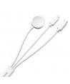 Joyroom S-IW008 3-in-1 cable magnetic charger USB-A - Lightning/USB-C 1.2m - white