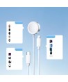 Joyroom S-IW008 3-in-1 cable magnetic charger USB-A - Lightning/USB-C 1.2m - white