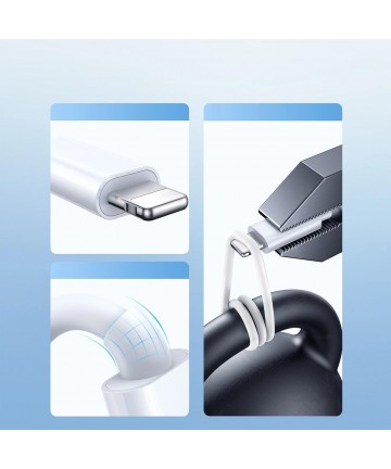 Joyroom S-IW008 3-in-1 cable magnetic charger USB-A - Lightning/USB-C 1.2m - white