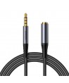 Joyroom stereo audio cable AUX 3.5 mm mini jack (male) - mini jack (female) 1.2 m black (SY-A09)