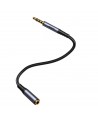 Joyroom stereo audio cable AUX 3.5 mm mini jack (male) - mini jack (female) 1.2 m black (SY-A09)