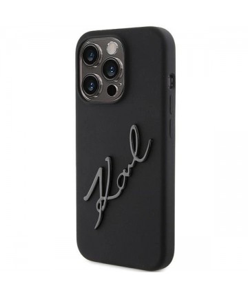 Karl Lagerfeld Silicone Karl Script case for iPhone 15 Pro - black