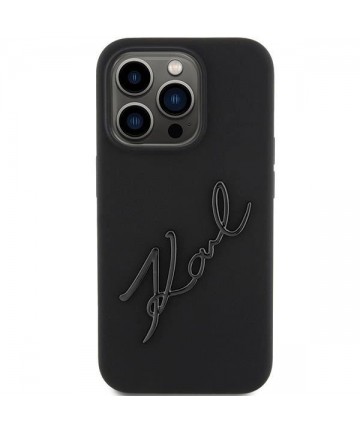 Karl Lagerfeld Silicone Karl Script case for iPhone 15 Pro - black