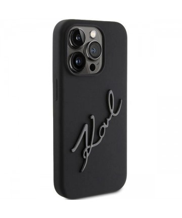Karl Lagerfeld Silicone Karl Script case for iPhone 15 Pro - black