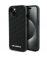 Karl Lagerfeld Quilted K Pattern case for iPhone 15 Plus / 14 Plus - black