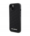 Karl Lagerfeld Quilted K Pattern case for iPhone 15 Plus / 14 Plus - black