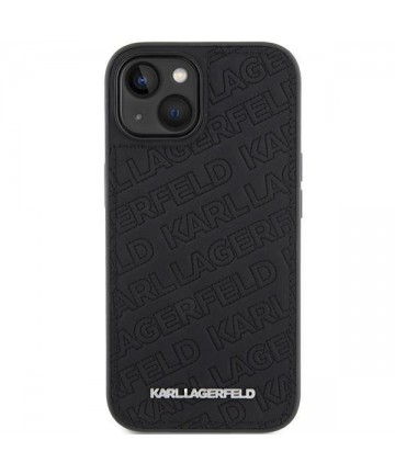 Karl Lagerfeld Quilted K Pattern case for iPhone 15 Plus / 14 Plus - black