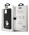Karl Lagerfeld Silicone Choupette Metal Pin case for iPhone 15 Plus / 14 Plus - black
