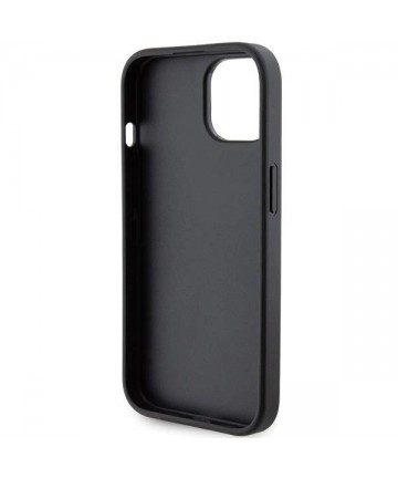 Karl Lagerfeld Gripstand Saffiano Choupette Pins case for iPhone 15 - black