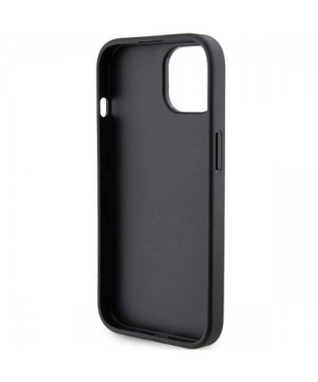 Karl Lagerfeld Gripstand Saffiano Karl&Choupette Pins case for iPhone 15 - black