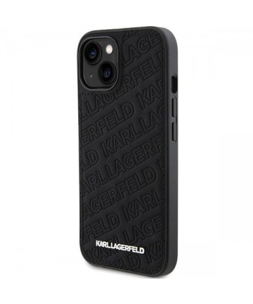 Karl Lagerfeld Quilted K Pattern case for iPhone 15 - black