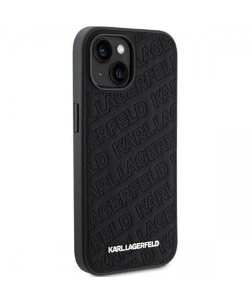 Karl Lagerfeld Quilted K Pattern case for iPhone 15 - black