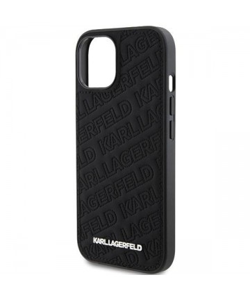 Karl Lagerfeld Quilted K Pattern case for iPhone 15 - black