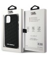 Karl Lagerfeld Quilted K Pattern case for iPhone 15 - black