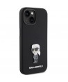 Karl Lagerfeld Silicone Ikonik Metal Pin case for iPhone 15 - black
