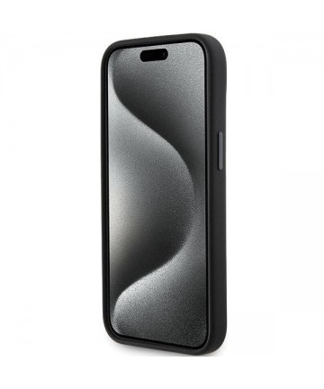 Karl Lagerfeld Silicone Ikonik Metal Pin case for iPhone 15 - black